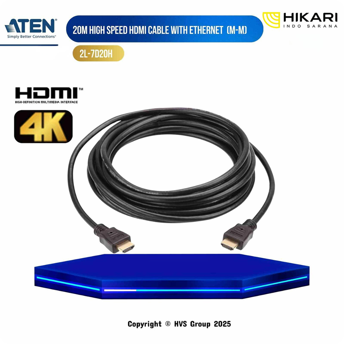 ATEN 2L-7D20H 20M High Speed HDMI Cable with Ethernet (M-M)
